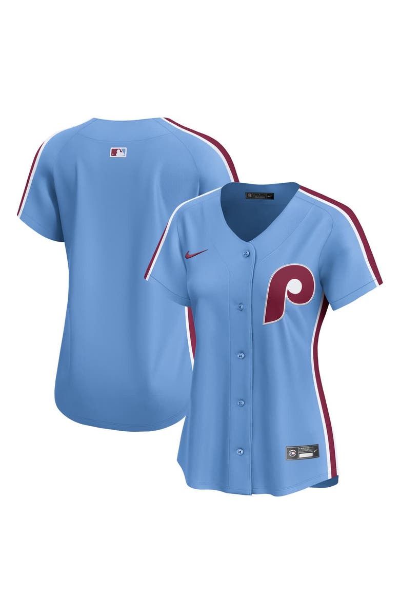Nike Women's Nike Light Blue Philadelphia Phillies Alternate Limited Jersey, Main, color, Light Blue