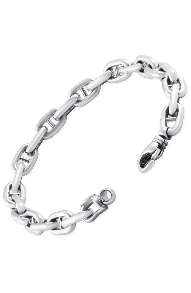 Bliss Diamond Men's Marine 33 Gram Solid Silver Bracelet 8.5", Alternate, color, 