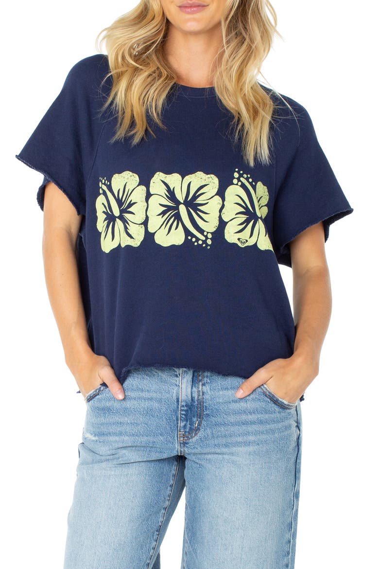 Free Trim Graphic Knit Top, Main, color, NAVAL ACAD