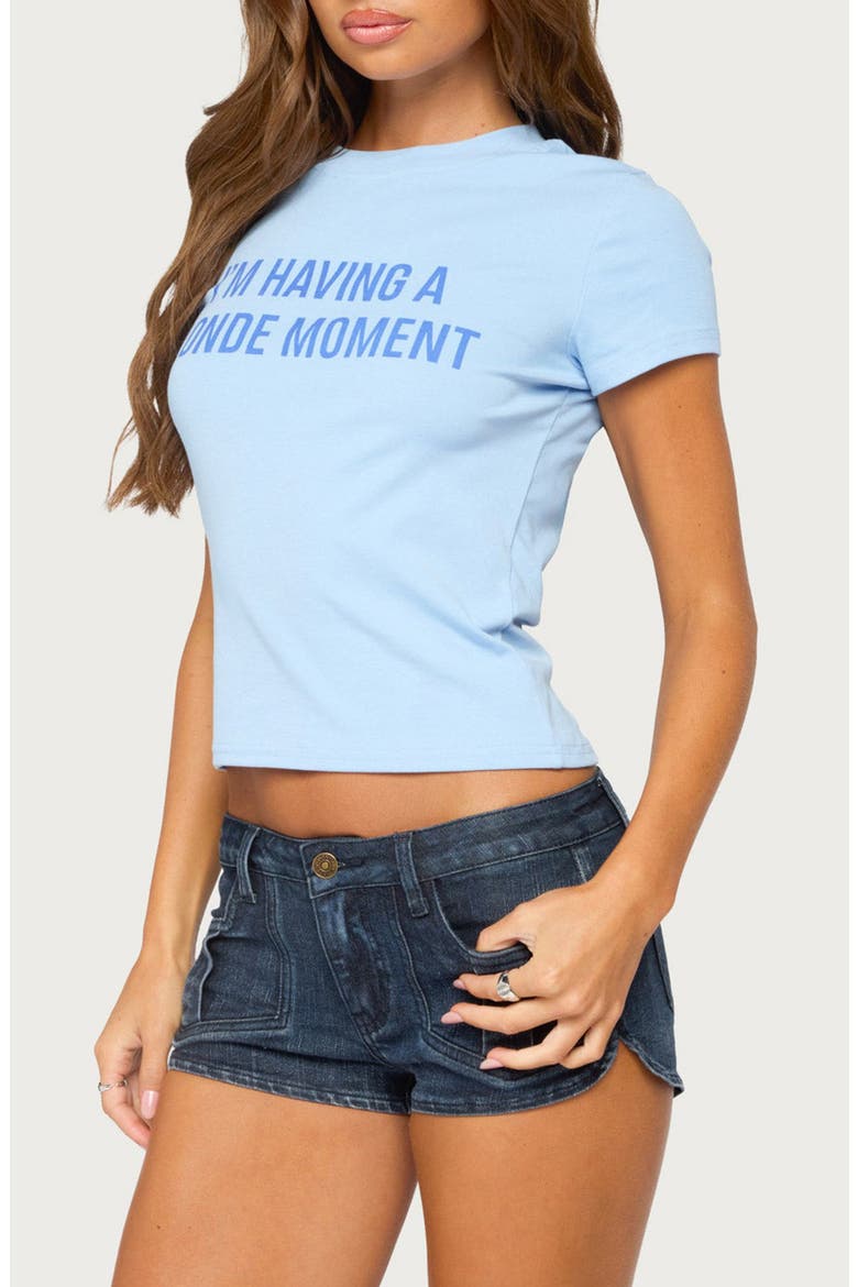 Blonde Moment Graphic T-Shirt, Alternate, color, LIGHT-BLUE