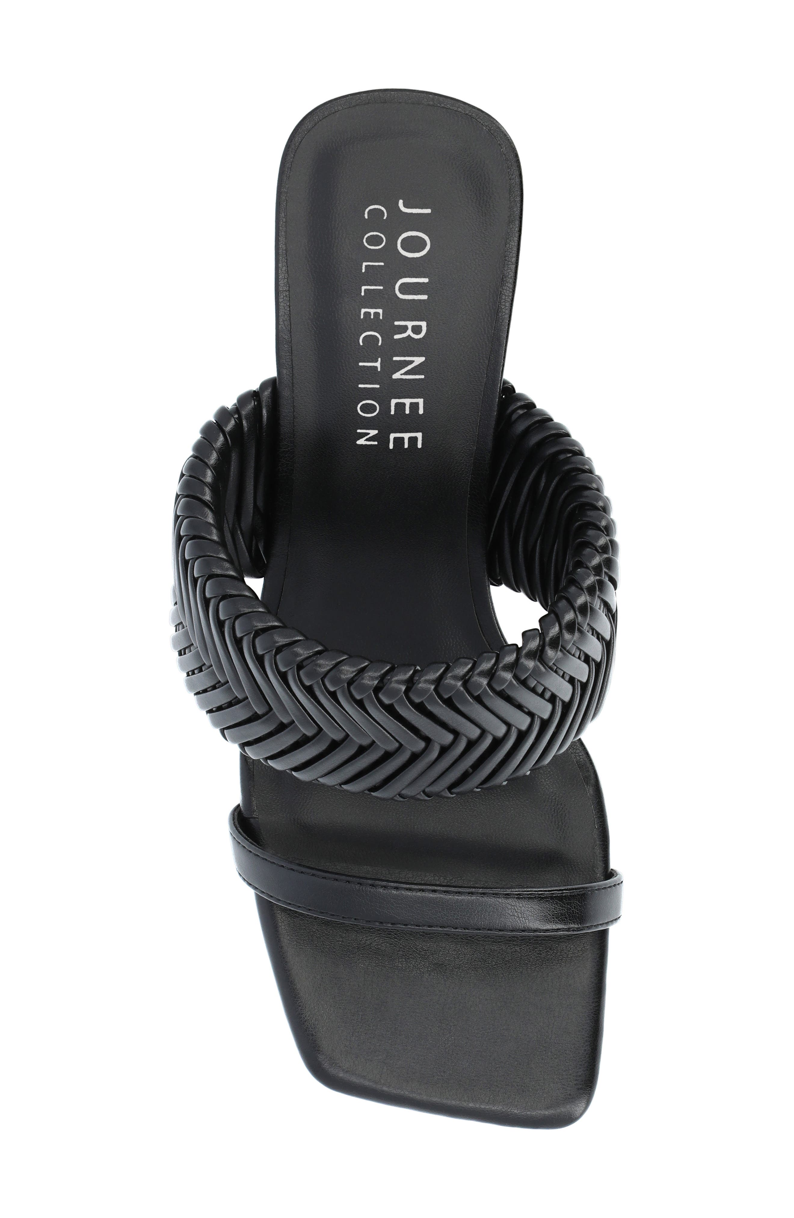 Journee Collection Monyka Sandal, Alternate, color, Black
