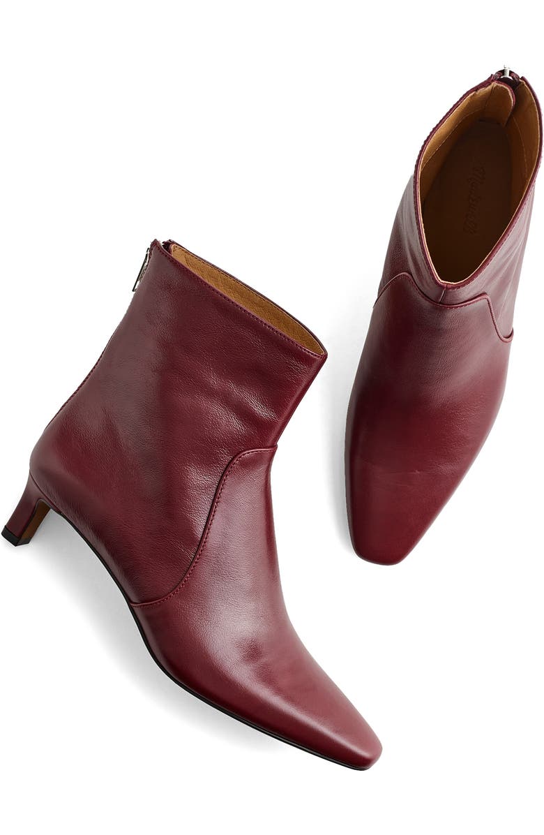 Madewell The Dimes Kitten Heel Boot, Alternate, color, Deep Merlot