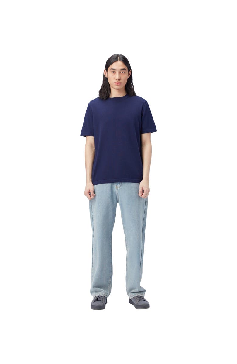 GOBI Mongolian Cashmere Men's Cotton Silk Cashmere Blend T-shirt, Main, color, Navy