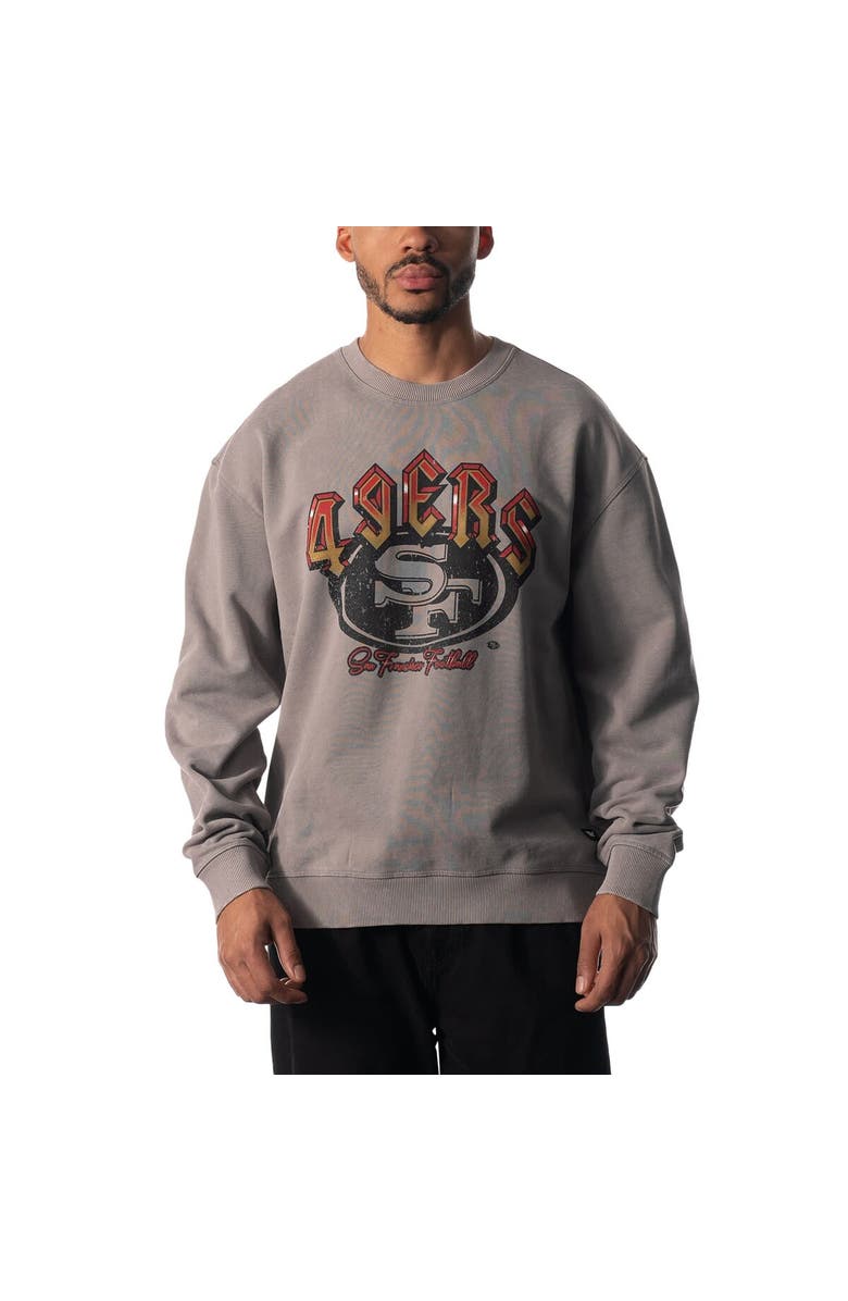 THE WILD COLLECTIVE Unisex The Wild Collective Gray San Francisco 49ers Distressed Pullover Sweatshirt, Alternate, color, Gray