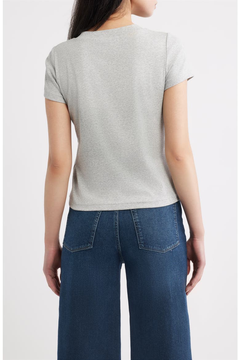 Shrunken V-Neck Tee, Alternate, color, HEATHER GREY
