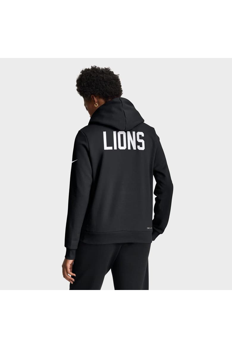 Women's Nike Black Detroit Lions Throwback Sideline Standard Issue Dri-FIT Hoodie, Alternate, color, Black