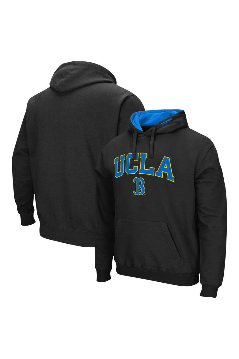 Men's Colosseum Black UCLA Bruins Arch & Logo 3.0 Pullover Hoodie, Main, color, Black