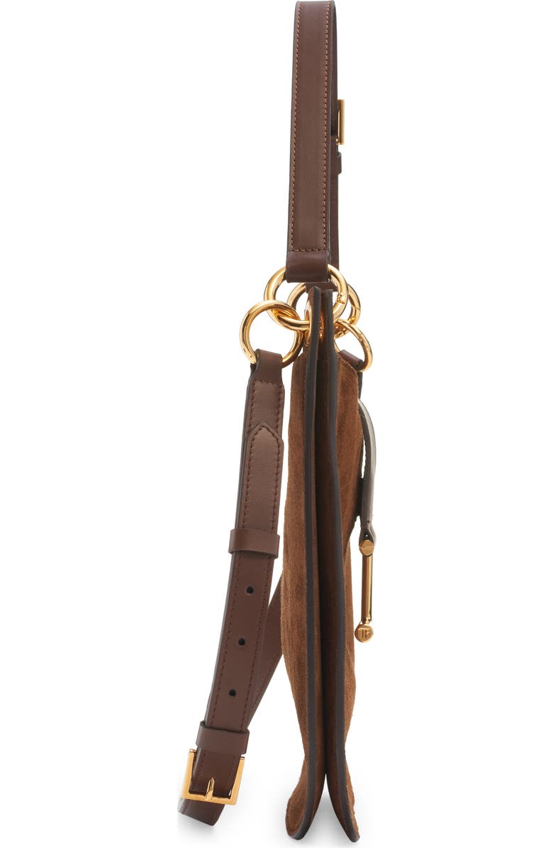 TOM FORD Small Tara Suede Top Handle Bag, Alternate, color,