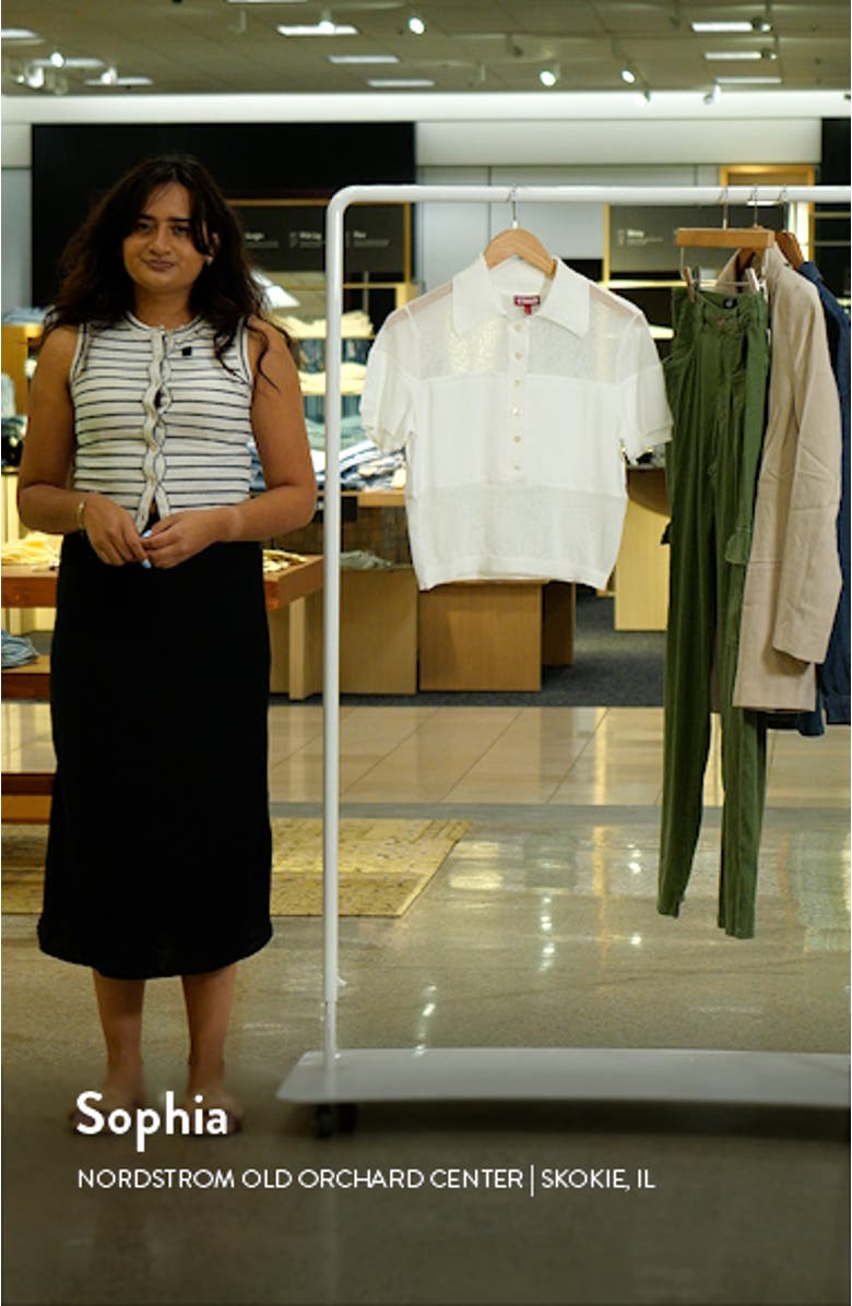 Quaint Short Sleeve Cotton Blend Polo Sweater, sales video thumbnail