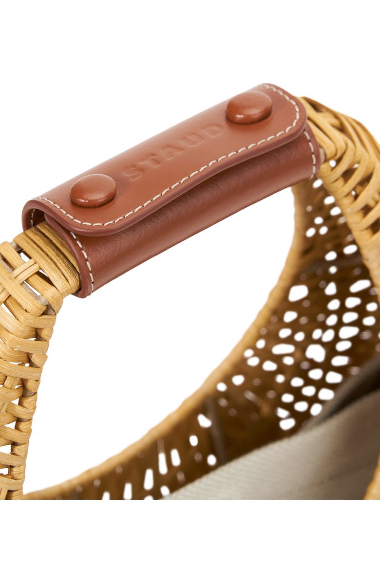 STAUD Mini Moon Wicker Bag, Alternate, color,