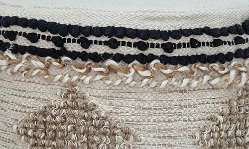 Parkland Collection Bohemian Foot Stool In Neutral