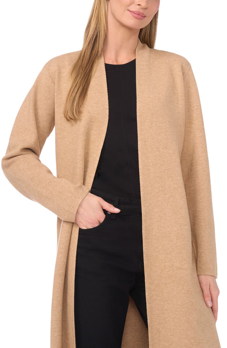 Halogen<sup>®</sup> Open Front Longline Cardigan, Alternate, color, Latte Heather