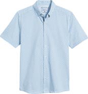 Stone Rose DRY TOUCH® Performance Geometric Print Short Sleeve Button-Up Shirt