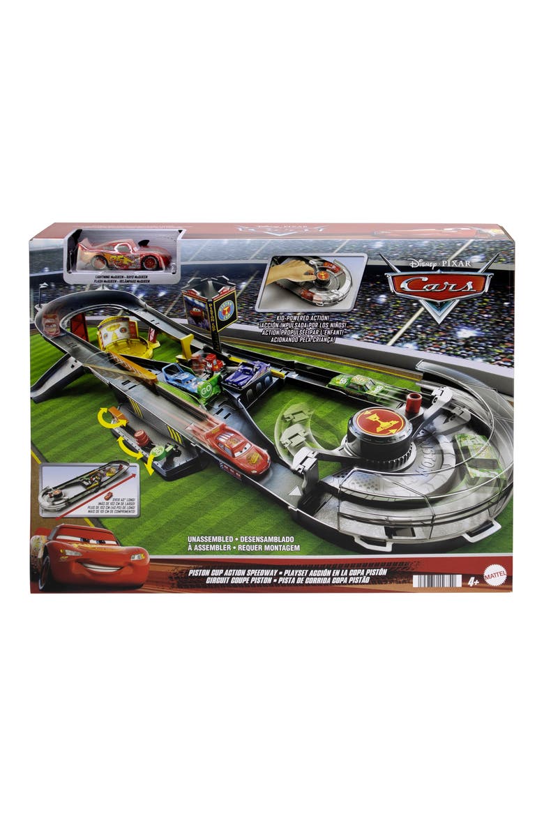 Disney Pixar® Cars Piston Cup Action Speedway 1:55 Scale Track Playset, Main, color, MULTI BLACK