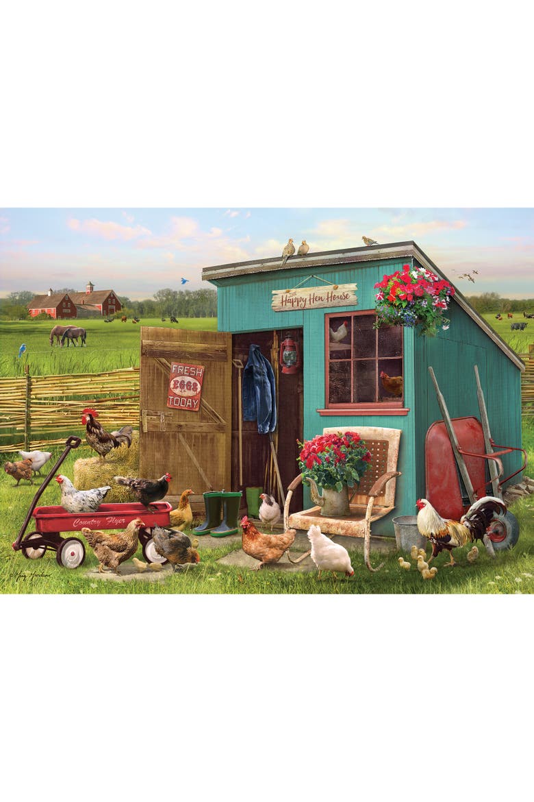 The Happy Hen 1000 Piece Puzzle, Alternate, color, Multicolored