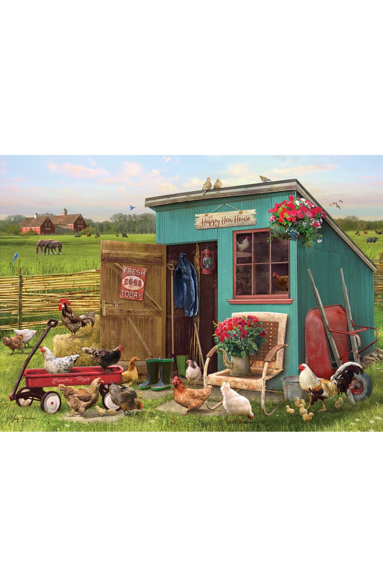 Cobble Hill The Happy Hen 1000 Piece Puzzle, Alternate, color, Multicolored