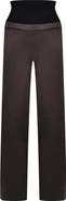 PIETRO BRUNELLI MATERNITY Straight Leg Faux Leather Maternity Pants