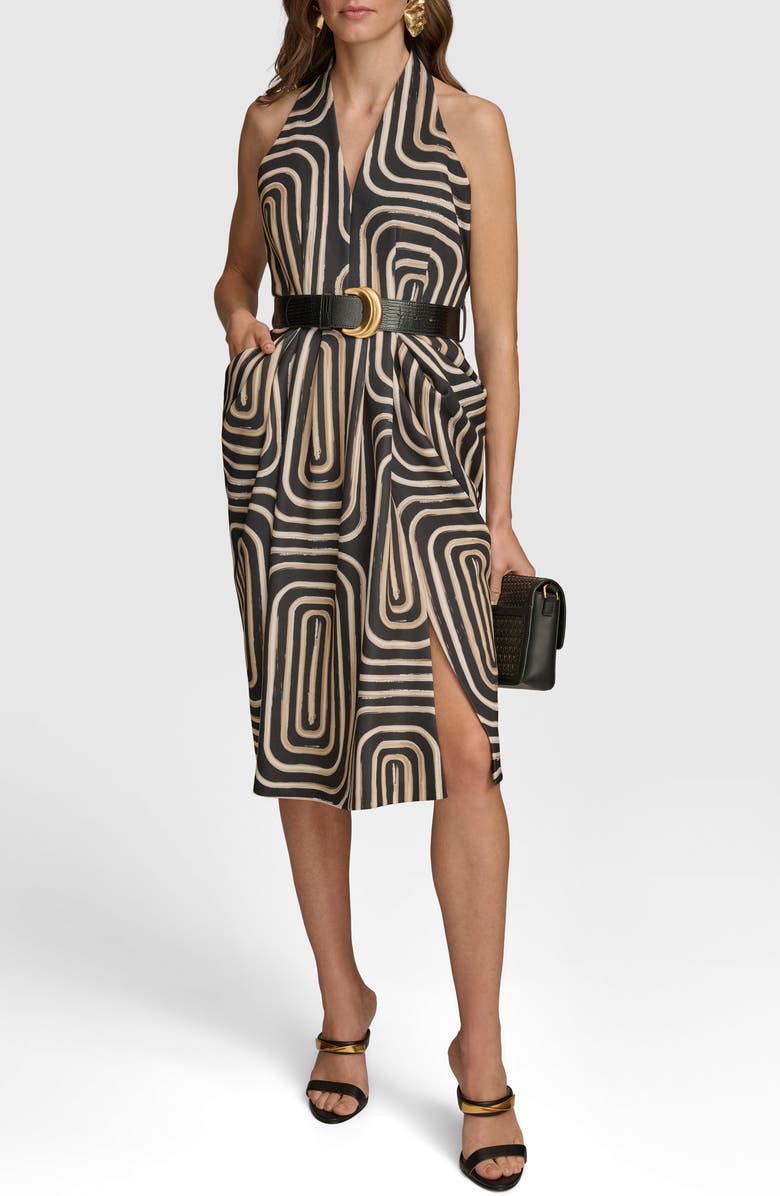 Donna Karan New York Belted Midi Dress, Alternate, color,