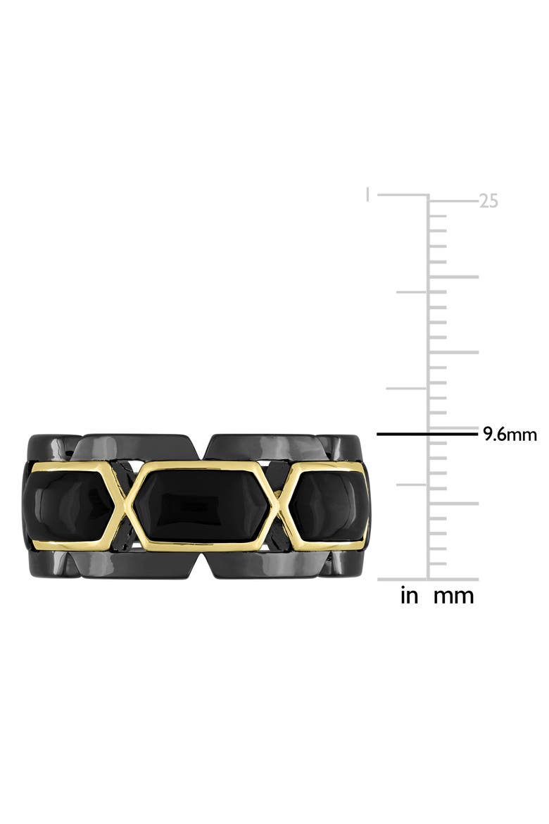 Men's Onyx Bang Ring, Alternate, color, BLACK