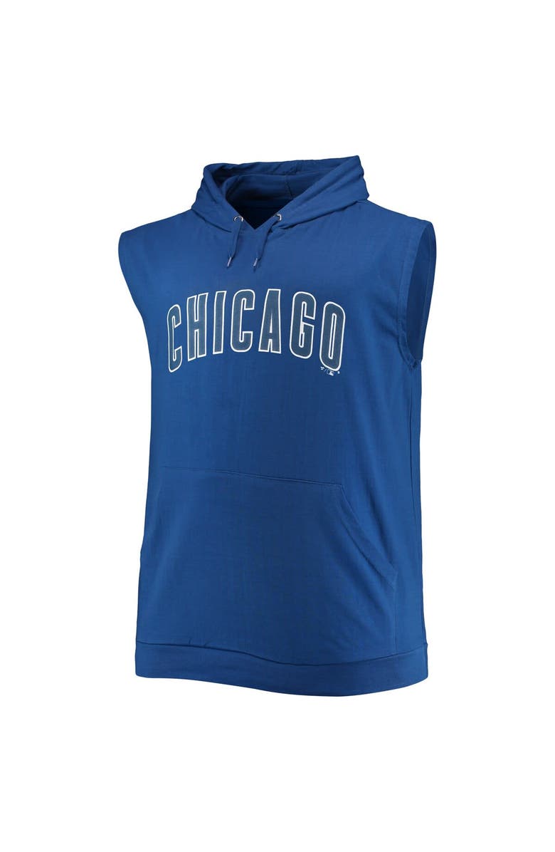 PROFILE Men's Royal Chicago Cubs Jersey Muscle Sleeveless Pullover Hoodie, Alternate, color,