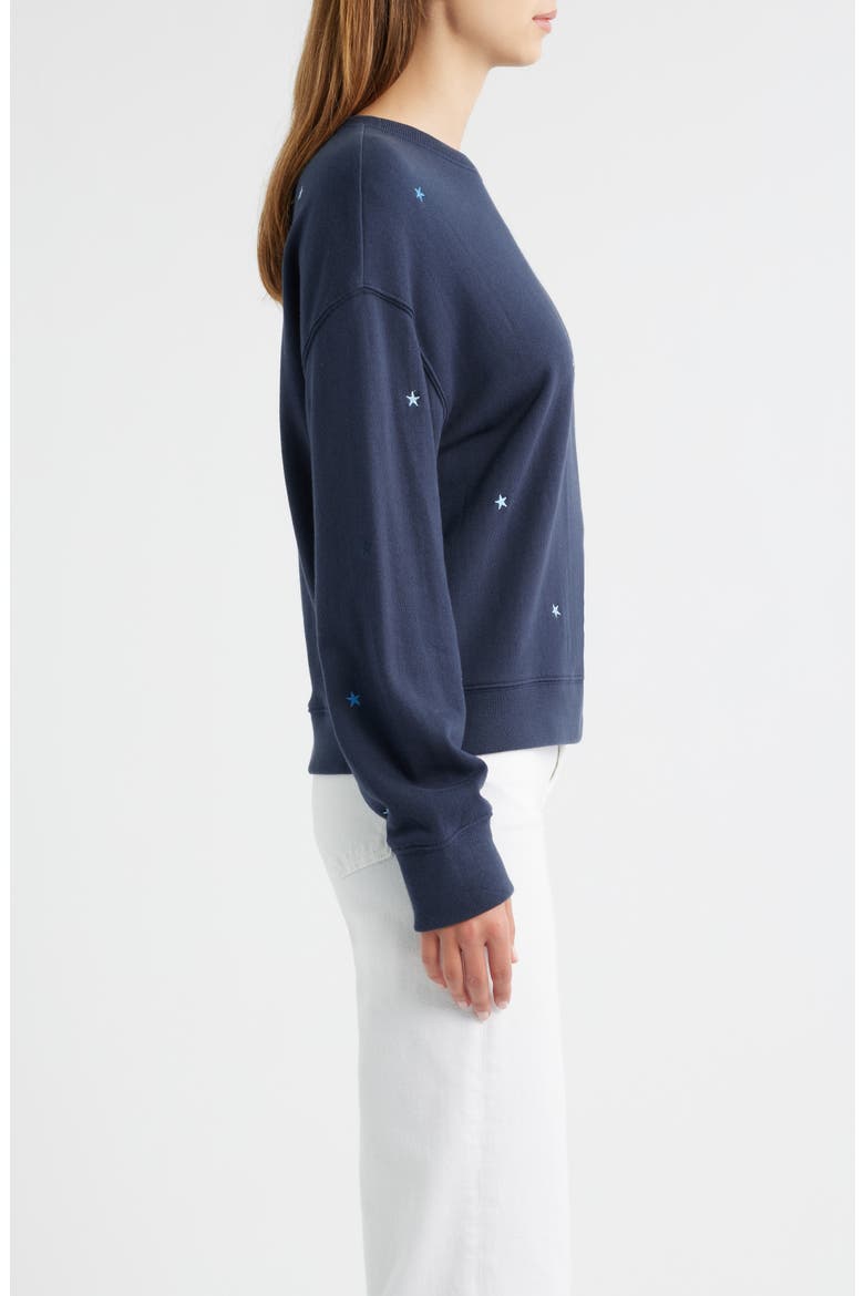 Ramona Star Embroidered Crewneck Sweatshirt, Alternate, color, LUCKY STARS