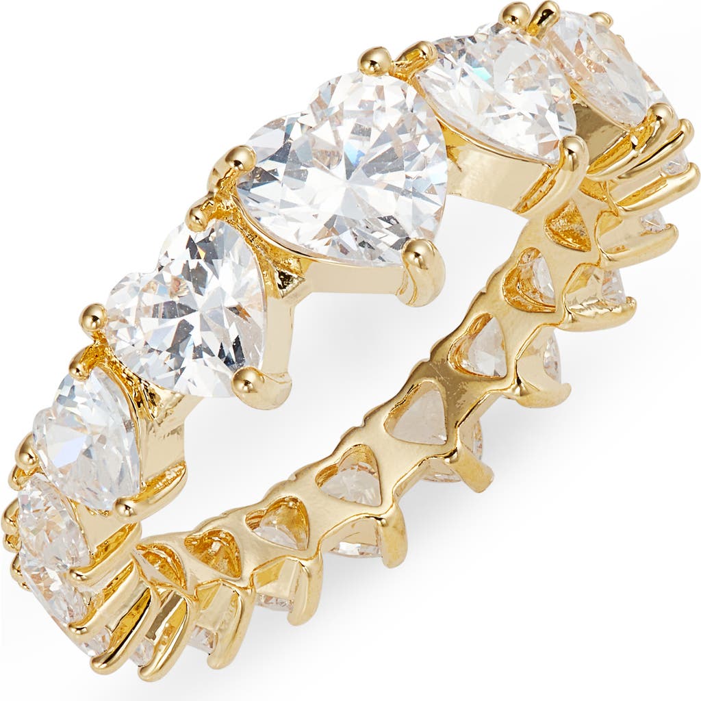 Nordstrom Heart Cubic Zirconia Eternity Ring In Gold