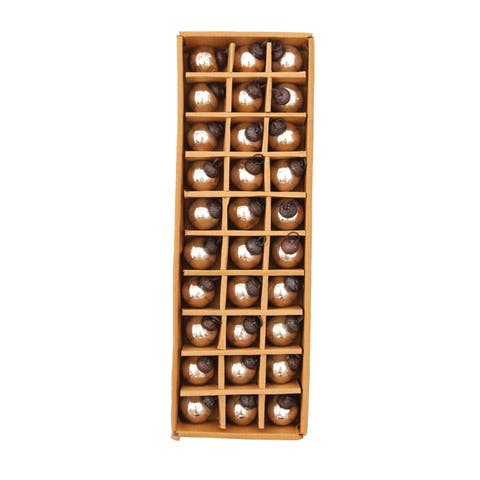 30-Piece Mercury Glass Ball Ornament Set, Silver