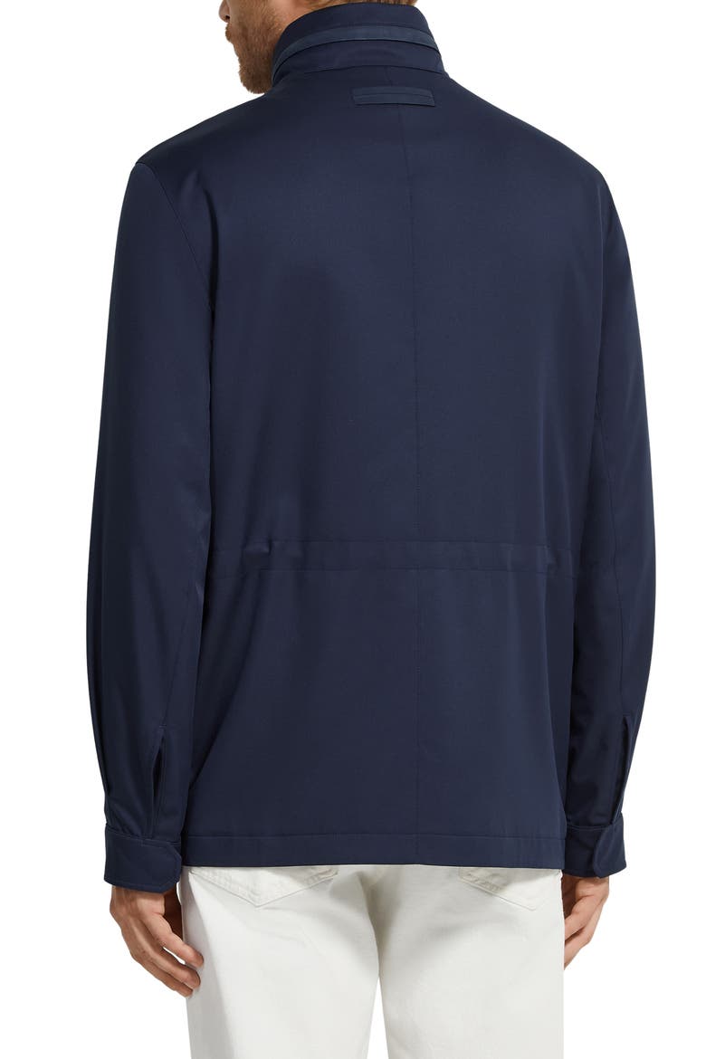 Water Repellent Microfiber Twill Field Jacket, Alternate, color, INK BLUE