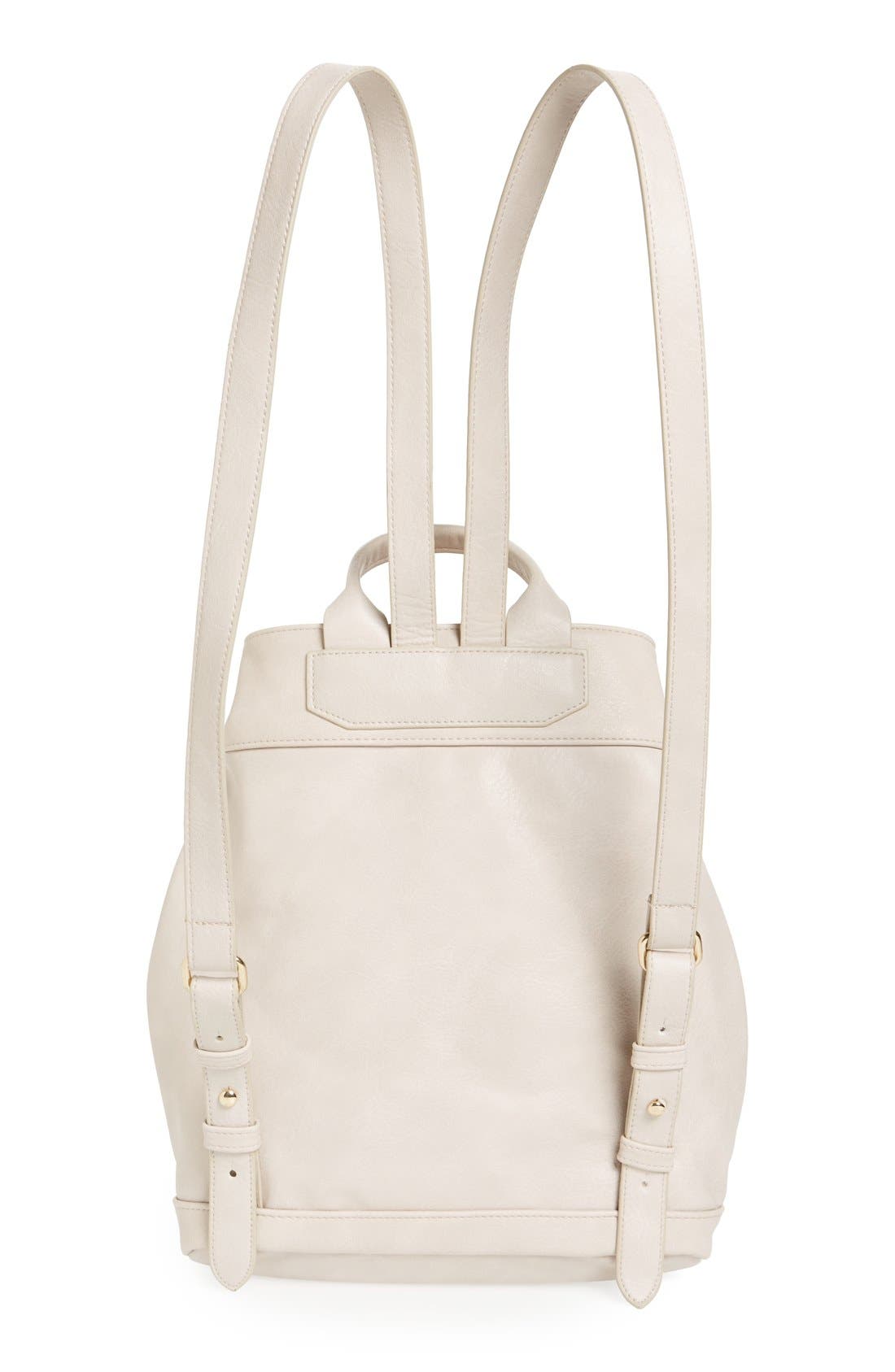 BP. Tassel Flap Faux Leather Backpack, Alternate, color, 