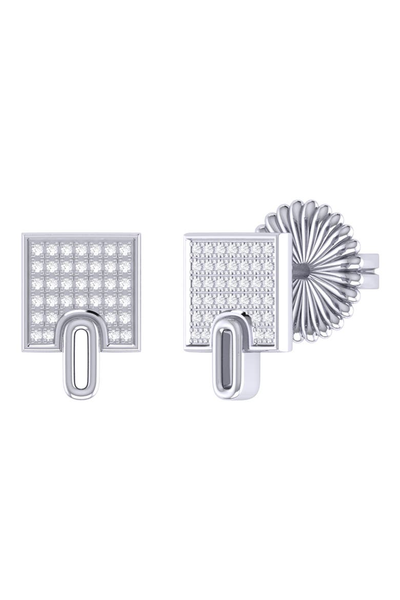 Home Sidewalk Diamond Stud Earrings - 0.13ct., Main, color, SILVER