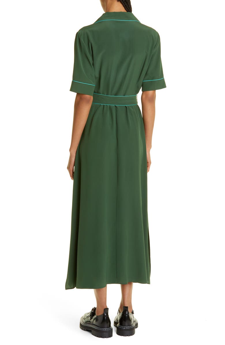 Max Mara Jene Belted Silk Shirtdress, Alternate, color,