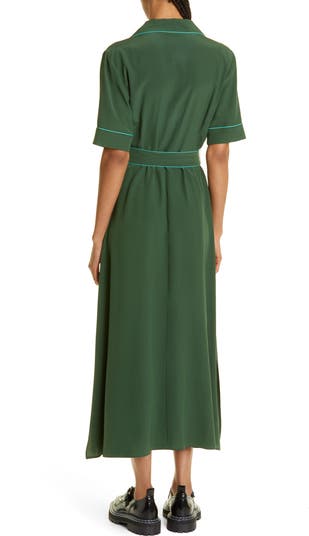 Max Mara Jene Belted Silk Shirtdress | Nordstrom