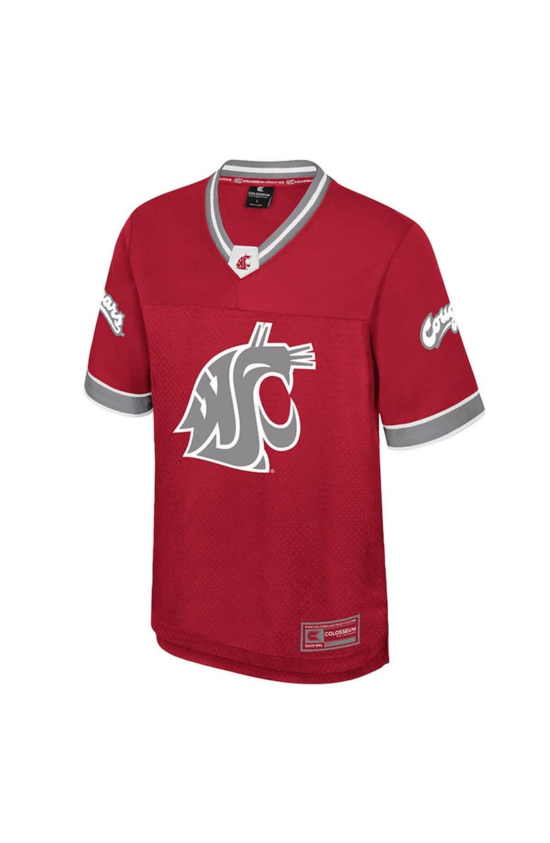 COLOSSEUM Men's Colosseum Crimson Washington State Cougars Nothing But The Hits Football Jersey, Alternate, color, Crimson