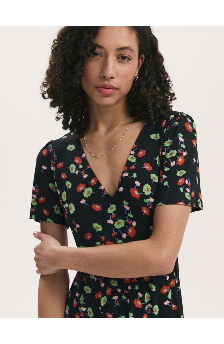 Finery London Misha Jersey Floral Short Tiered Dress, Alternate, color, 