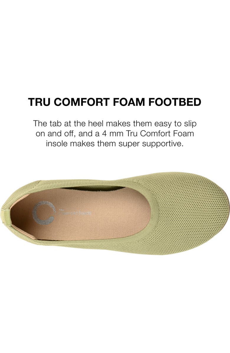 Journee Collection Jersie Knit Ballet Flat, Alternate, color, Olive