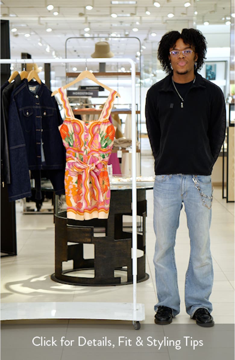 Spring Affair Linen Blend Romper, sales video thumbnail