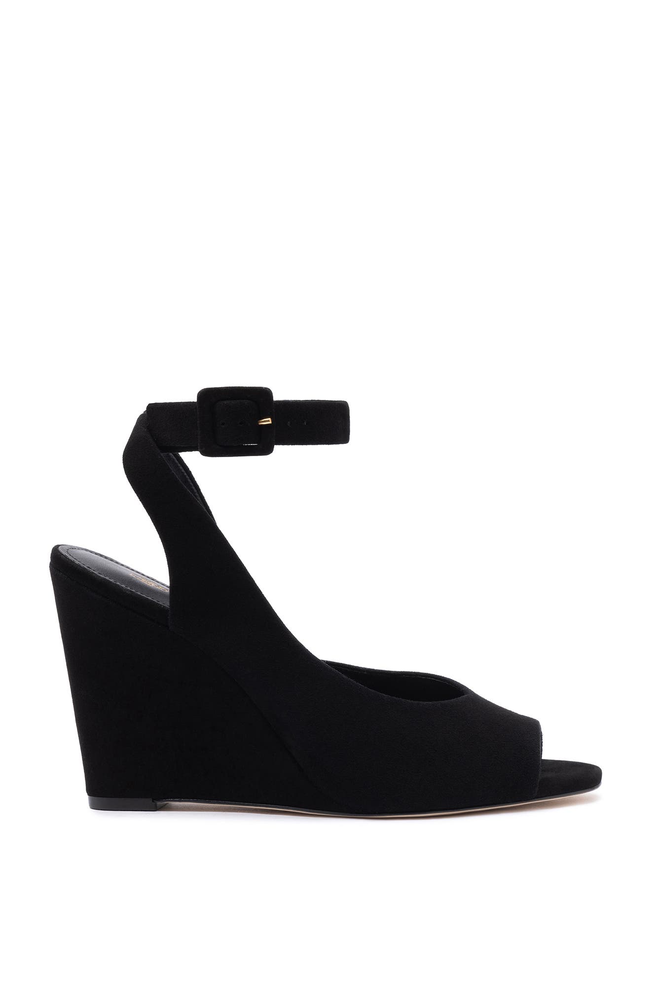 Larroudé Deena By Larroudé Wedge Sandal, Main, color, 