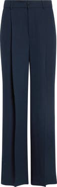 Lauren Ralph Lauren Double-Faced Georgette High Waist Wide Leg Pants