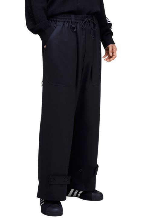 Sport Uniform Oversize Wide Leg Drawstring Pants