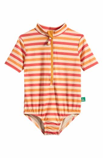 Kids' Stripe Sorbet UPF 50+ One-Piece Rashguard Swimsuit