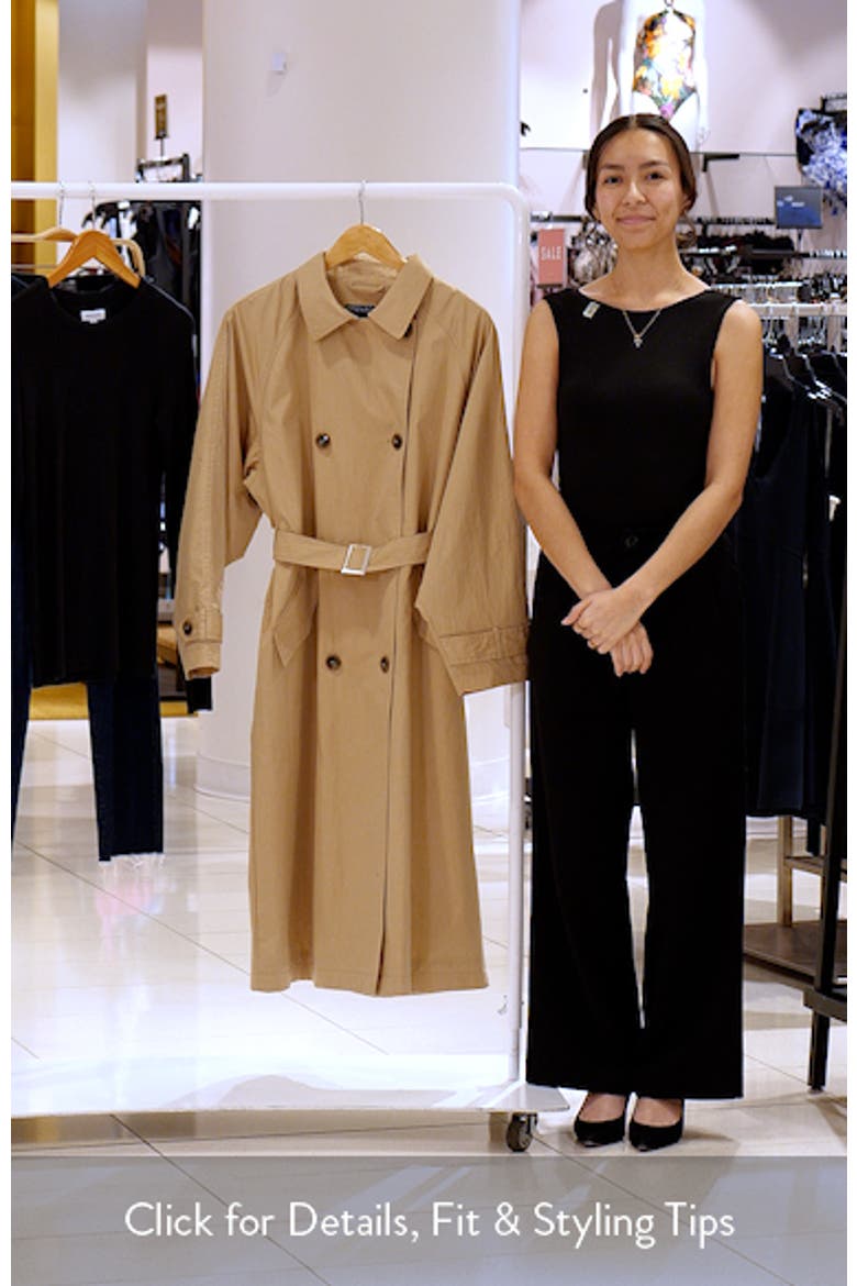 Long Double Breasted Trench Coat video