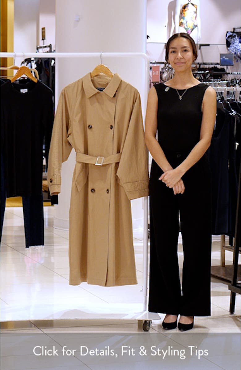 Long Double Breasted Trench Coat, sales video thumbnail
