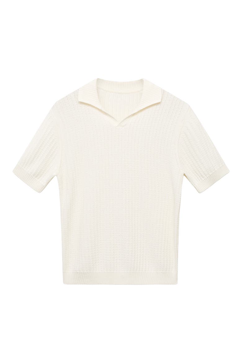 Johnny Collar Polo Sweater, Alternate, color, OFF WHITE