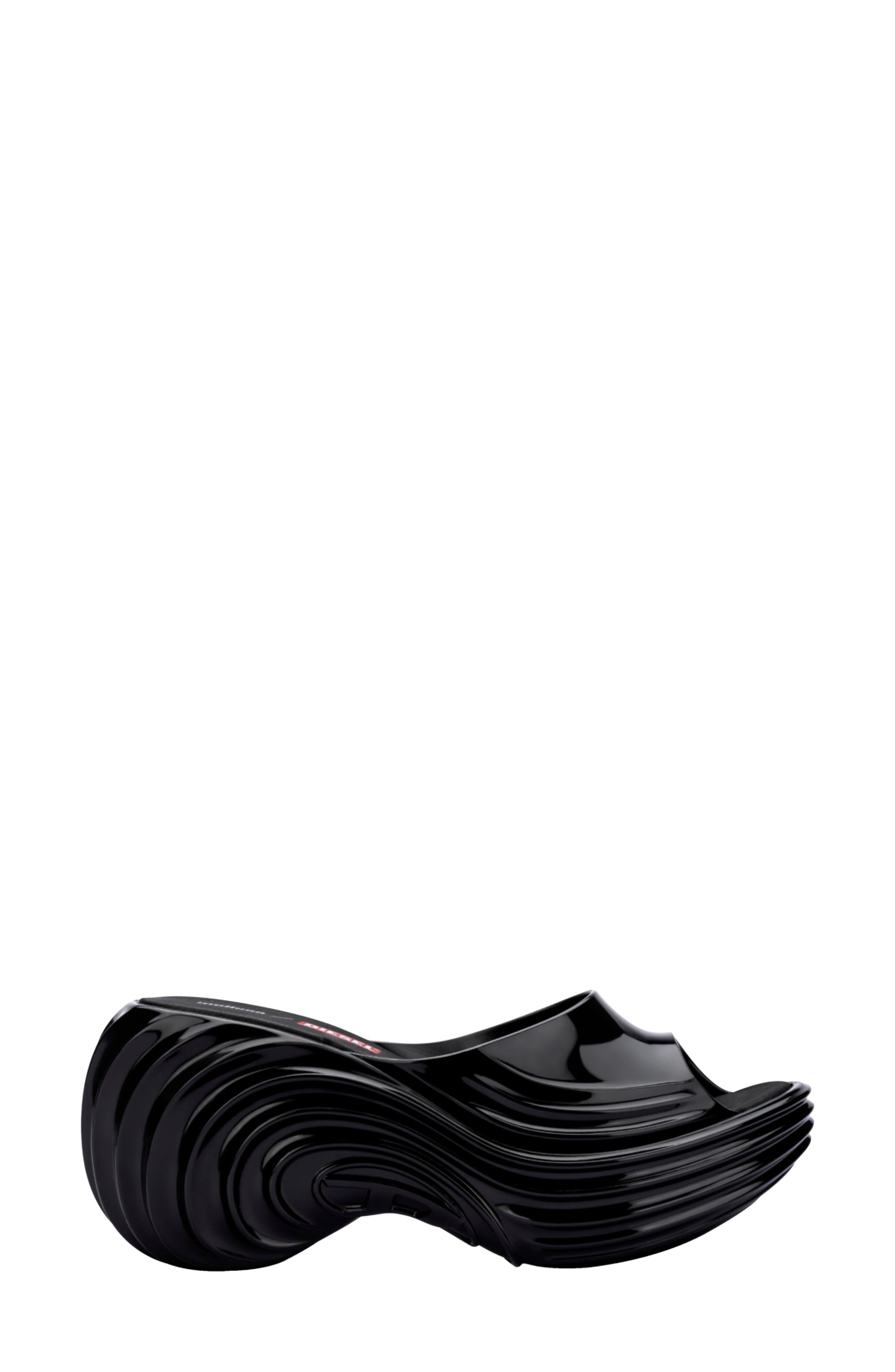 x Diesel Platform Slide Sandal, Alternate, color, BLACK