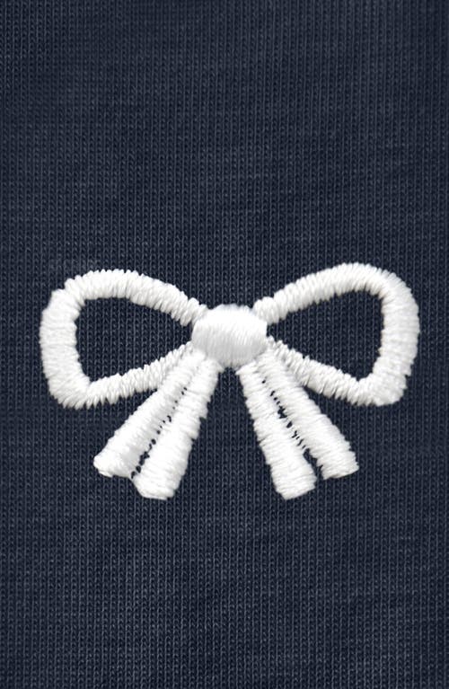 Dalix Womens Bow Jersey Tee In Blue