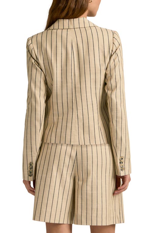 Favorite Daughter The Miranda Pinstripe Blazer In Brown