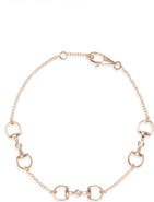 Gucci Diamond Horsebit Station Bracelet