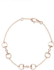 Gucci Diamond Horsebit Station Bracelet