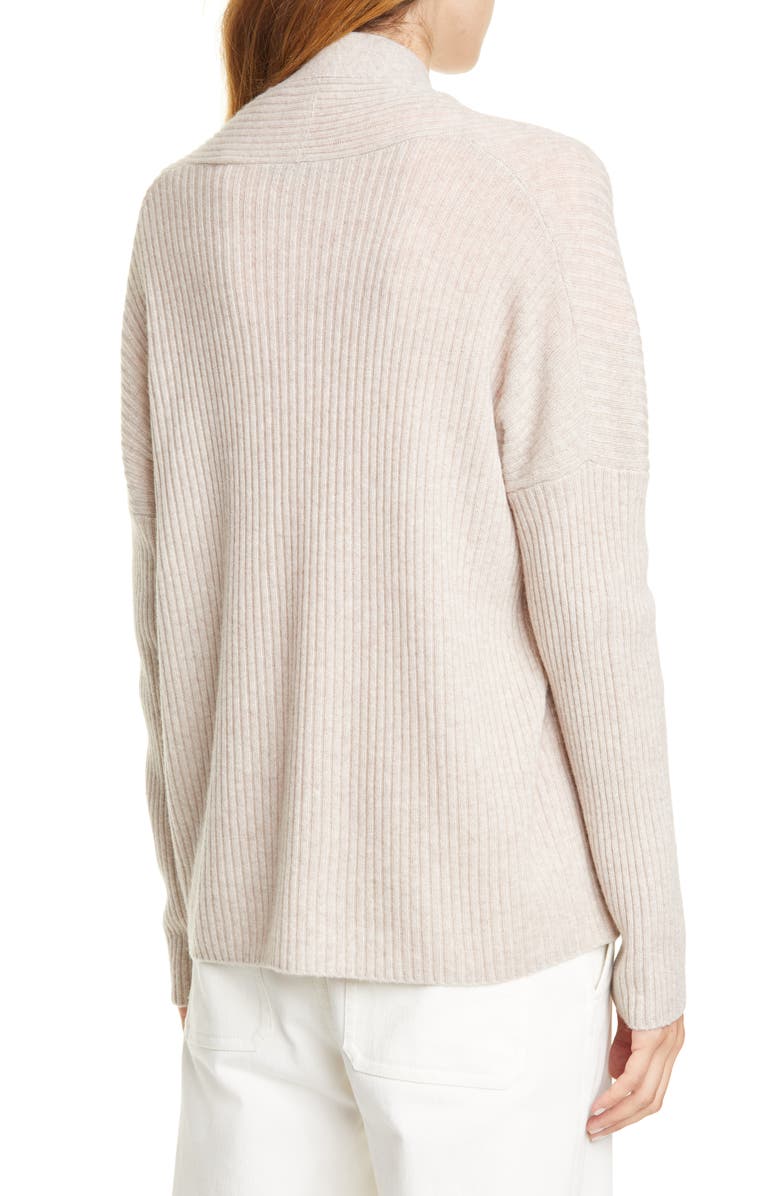 Vince Rib Wool & Cashmere Cardigan, Alternate, color, 