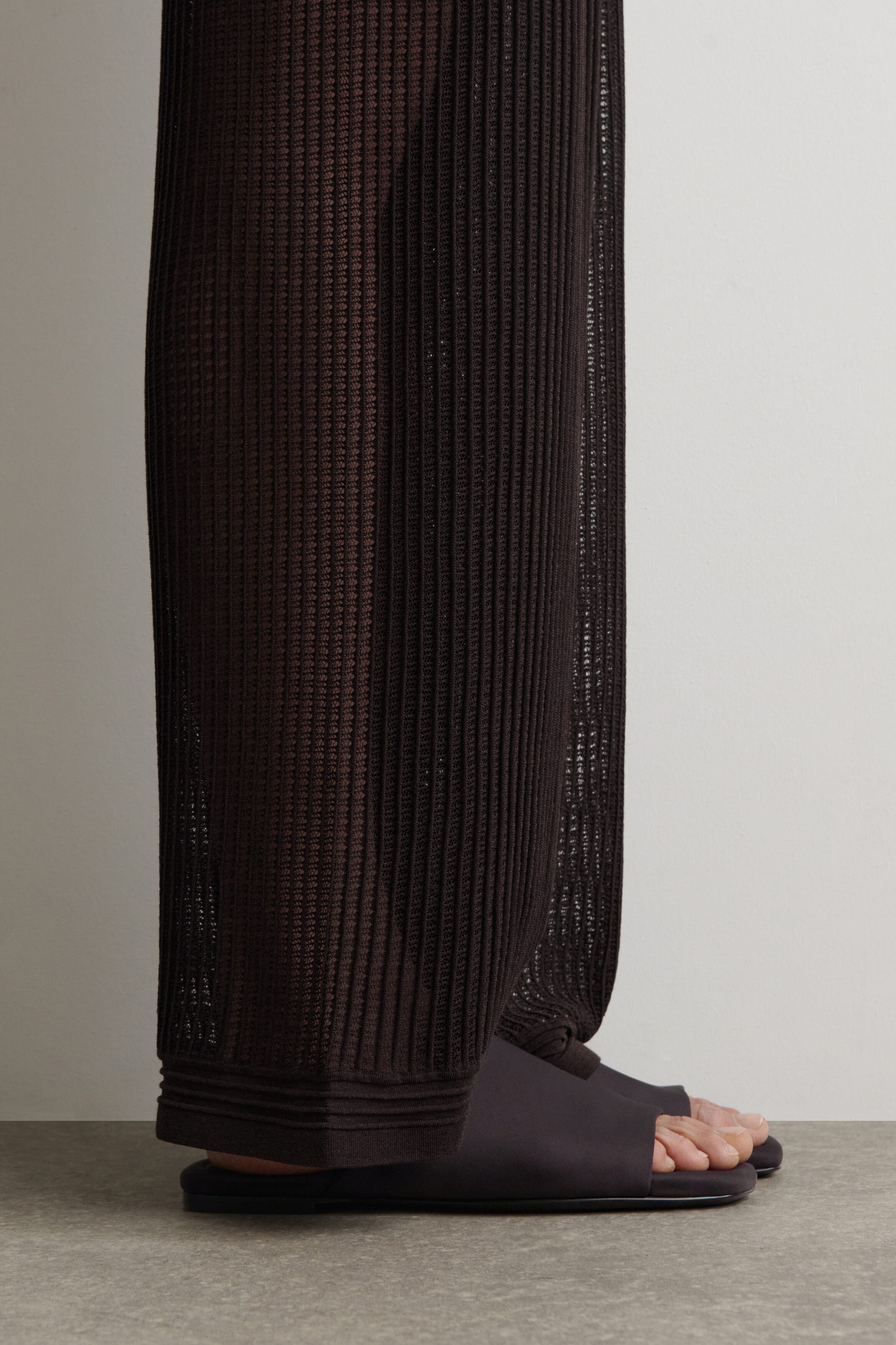 Scuba Knit Square-toe Mules, Alternate, color, BROWN
